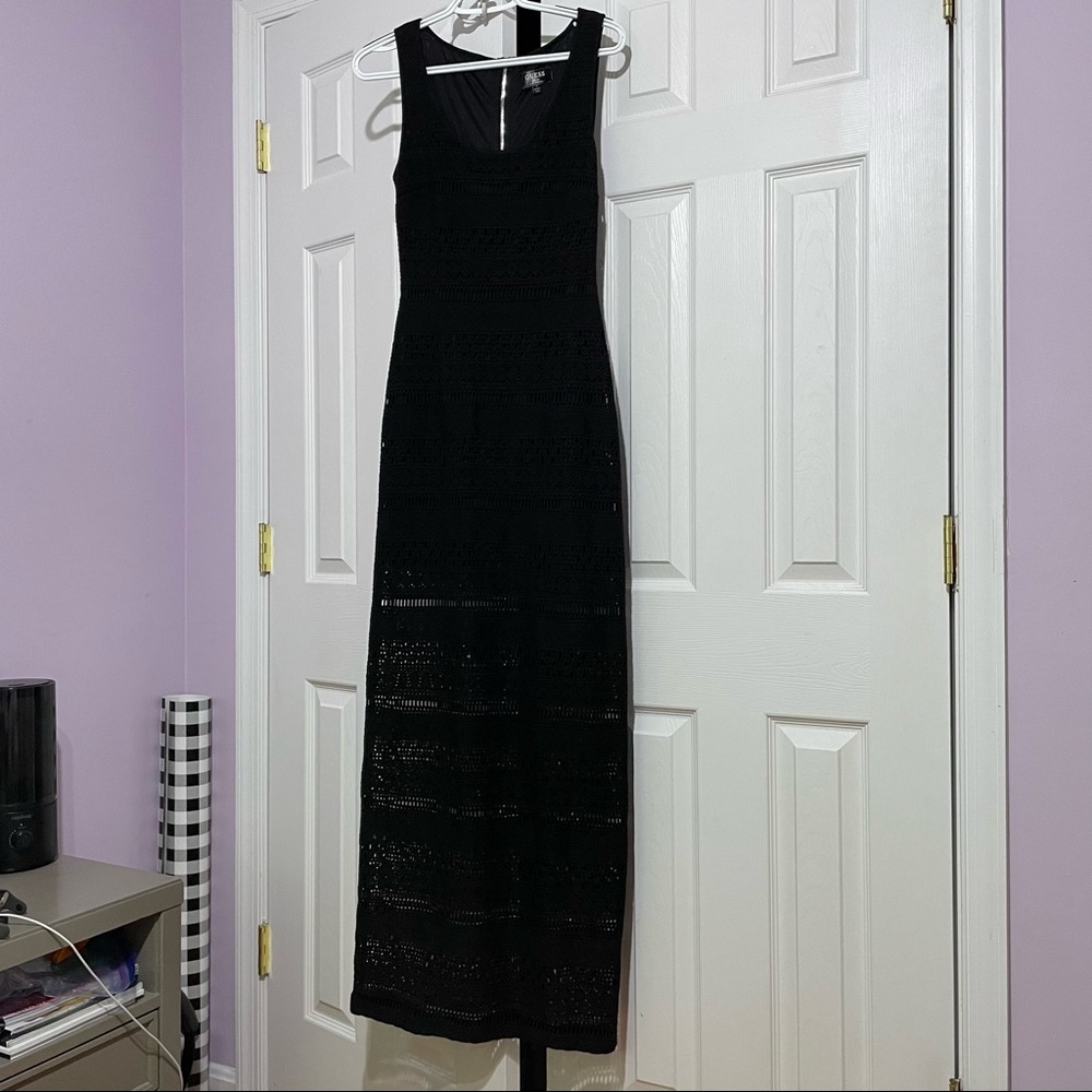 GUESS Fitted Sleeveless Racerback Bodycon Tank Dress